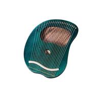 21/24 Strings Wood Lap Harp for Adults, Lyre Harp Portable Stringed Instrument with Instruction Manual, Study Guide Lyre Instrument(21 String Blue Green - a)