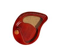21/24 Strings Wood Lap Harp for Adults, Lyre Harp Portable Stringed Instrument with Instruction Manual, Study Guide Lyre Instrument(21 String Red Brown)