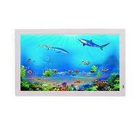 21.5 In Digital Photo Frame, Ultra-Thin Led Hd Electronic Photo Frame, Wall-Mounted Elevator Mall Community Advertising Machine, Black/White (White)
