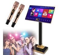 21.5-in Karaoke System, 3tb Touch Screen All-in-one Machine, With 2 Wireless Microphone & Lyrics Display Screen, Built-in Reverb, With For Family Bar Party, Outdoor Party