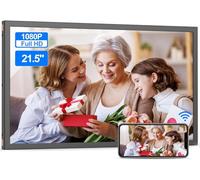 21.5 inch large digital photo frame, 32GB smart digital photo frame, 1920x1080 IPS FHD 1080P, automatic rotation, share video photos via email from