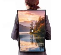 21.5-inch LCD Video Advertising Backpack, Digital Billboard with Touch Screen, 1920x1080 Resolution, Ideal for Promotional Use, Portable & Convenient