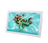 21.5 Inch Photo Frame, 1920X1080 Full Hd 16:9 Ips Display Portrait Landscape Stand Auto-Rotate - Music Calendar Alarm Auto On/Off Timer, With Remote Control,White-21.5"