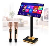 21.5-inch Professional Karaoke Machine With 2 Wireless Microphones, 3tb Storage, 1.1m Cloud Songs, Wifi & App Song Selection, Built-in Dsp Amplifier, For Family Bar Party