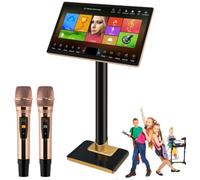 21.5 Inch Professional Karaoke Sy-stem, Phone App Control, 1.1 Million Cloud Download Songs, Support Multiple Languages, Karaoke Amplifier for Home, Parties, KTV Black-8tb