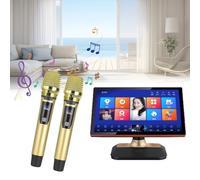 21.5 Inch Professional Karaoke System,Touch Screen Karaoke Machine With Wireless Microphone, Intelligent scoring system,Power Amplifier Function, Phone App Control for Home, Bar(1000G)