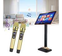 21.5 Inch Professional Karaoke System,Touch Screen Karaoke Machine With Wireless Microphone, Intelligent scoring system,Power Amplifier Function, Phone App Control for Home, Bar(1000G)