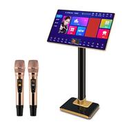 21.5 Inch Smart Karaoke Machine, Capacitive Touch Screen Karaoke Machine, with Wireless Microphone/Power Amplifier Function/Phone App Control/1.1 Million Cloud Download Songs, for Home, Bar