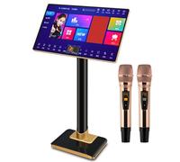 21.5 Inch Smart Karaoke Machine With 2 Wireless Microphones, Touch Screen Karaoke System, 3t Storage And 1.1-million Online Cloud Songs, For Indoor Event, Party, Outdoor, Camping