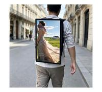 21.5" Touchscreen LCD Advertising Backpack - 1000 Nits High Brightness Digital Display, Mobile Billboard With USB & APP Remote Update For Outdoor Marketing