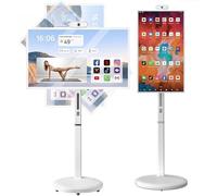21.5in/24in/27in/32in Mobile Smart Touch Screen 1080p Portable Monitor with 13MP Webcam 6+128G,Battery Operated,10H Life Time,360° Rotating Touch TV with Remote Control 21.5in