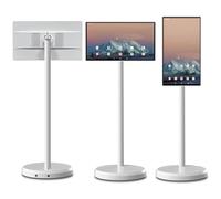 21.5in/24in/27in/32in Mobile Smart Touch Screen, Portable Smart TV with Touchscreen Display,Rolling TV on Wheels, 8G RAM+128G Storage with Remote Control 24in