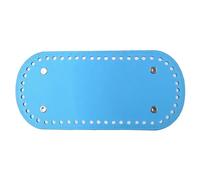 21.5x10cm Long Bottom for Knitted Bag PU Leather Base Handmade with Holes DIY Crochet Accessories(Blue,6pcs)