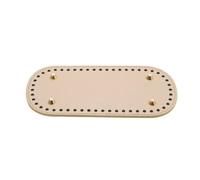 21.5x10cm Long Bottom for Knitted Bag PU Leather Base Handmade with Holes DIY Crochet Accessories(Gold,6pcs)