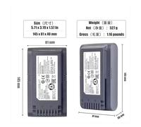 21.6V 5000mAh Li-ion Battery, Compatible For Samsung Jet 90/Jet 75 Pet/Jet 75 VCA-SBT90/XAA, Cordless Stick Vacuum Cleaner(4000mAh)