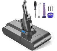 21.6V 8000mAh Battery Replacement for V8 Battery, V8 Animal, Absolute, Fluffy Line-Free Vacuum Handheld Vacuum Cleaner (2 filters + 1 screwdriver + 3 screws + 1 brush)