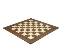 21.7 Inch Walnut and Maple Deluxe Chessboard, Made in Spain