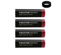 21/700 6000mAh Highest MAH Red Compatible With Fogstar Energy Works + No Band With Sub Ohm Kit No Nicotine + Band (4 PACK)