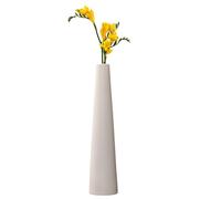 21.7cm/8.5 Inch Tall White Conic Ceramic Flower Vase Decorative Floral Vase Taper Table Top Small Narrow Neck Vases for Home Wedding Table Bedroom Living Room Office Desk (Flowers not included)