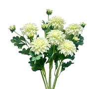 21" Artificial Dahlias,Silk Flowers with Stems,Winter Flowers Artificial for Decoration,Long Stem Artificial Flowers for Tall Vase,Wedding Party Decor Spring Decorations for Home (6, White)
