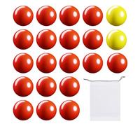 21 Beads, 1 Piece Frosted Storage Bag, Marble Game Balls, Plastic Marble Replacement Balls, Suitable For Hungry Hippo And Game Machine (Red Ball*19, Yellow Ball*2)