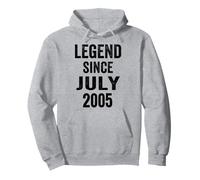 21 Birthday Decorations Men 21yr July 2005 21st Birthday Pullover Hoodie