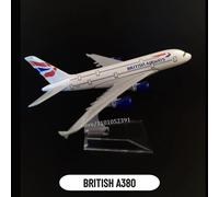 (21.BRITISH A380) Scale 1:400 Metal Aircraft Replica, Lufthansa A380 Die-cast Aviation Model, Children's Room Decorations, Christmas Gifts, Toys For Boys