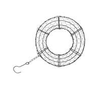 21 cm Round Iron Wreath Planter Frame with Hook for Succulents and Moss | Open Lattice Basket, Wall-Hanging Display, Shallow Circular Profile, for Floral Arrangements in Homes Shops and Offices