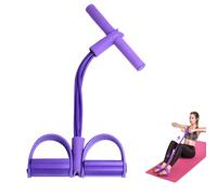 21 Fitness Resistance Bands-4 Tube Pedal Ankle Puller,2025 Upgrade Stretch Bands for Exercise,AB Training Auxiliary Device,Pedal Resistance Band with Handle for Women Men (Purple)
