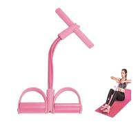 21 Fitness Resistance Bands-4 Tube Pedal Ankle Puller,2025 Upgrade Stretch Bands for Exercise,AB Training Auxiliary Device,Pedal Resistance Band with Handle for Women Men (Pink)
