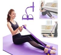 21 Fitness Resistance Bands-4 Tube Pedal Ankle Puller,Stretch Bands for Exercise & Sit Up Training,Fitness Pedal Ankle Puller for Men Women,Ankle Resistance Bands for Foot Pedal Resistance Band (1Set)