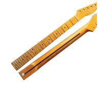 21 Frets Tiger Flame Material Canadian Maple Yellow Color Electric Guitar Neck Accessories Parts