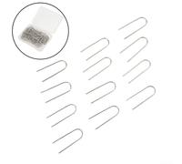 21 Gauge Nichrome Wire Ceramic Hanging Hooks U Shaped for Kiln Use High Temperature Resistance 2100F 50/100/200 Pieces in Plastic Storage Box (200pcs)