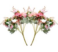 21 Heads Diamond Small Rose Artificial Flowers Artificial Rose Flower Bouquets f