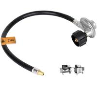 21" Hose & Regulator Replacement for Weber 7503, 65570, 93871 62565 Part with 1/8" NPT Male Thread for Weber Spirit 500 & 700, Genesis Gold B & C,Genesis 1000-5000,Platinum I & II Gas Grills Parts