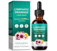 21-in-1 Lymphatic Drainage Drops - 6000mg Liposomal Lymphatic Support & Immune System Detox - Natural Herbal Blend with Dandelion, Burdock, Echinacea for Daily Lymph Cleanse & Immunity
