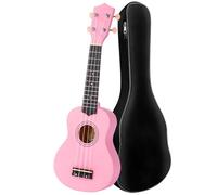 21-inch 12-fret Ukulele Basswood Body Ukulele Mini Guitar String Instrument For Ukulele Lovers Ukelele for Beginner (Color : Pink)