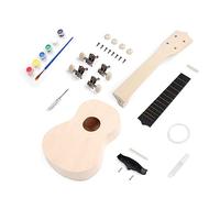 21 Inch 4 Strings Ukelele Set Wood Ukelele Handmade Kits For Children Adult Beginner Stringed Instrument Toy Unfinished Wood Ukulele