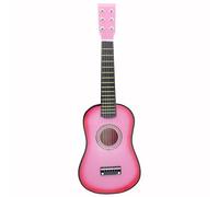 21 Inch Classical Guitar 6 String Folk Acoustic Kids Beginners Musical Instrument Small for Beginners and Children Random Colour Compatible with Motor Skills Toy (Pink, One Size)