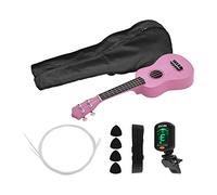 21 Inch Colored Acoustic Soprano Ukulele Ukelele Uke Kit Basswood with Carry Bag Uke Strap Strings Picks Tuner