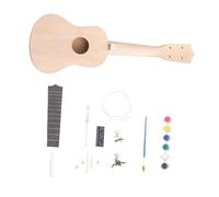 21-Inch DIY Ukulele Kit Children’s 4-String Musical Instrument Basswood Body Easy to Assemble for Family Fun in Hawaii