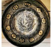 21 Inch Extra Large Hand-Carved Standing Singing Bowl - Deep Sound Therapy and Meditation Bowl for Yoga, Healing, Relaxation, and Mindfulness Practices - Premium Brass Construction