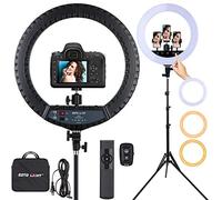 21 Inch LED Ring Light with Tripod Stand, Large Selfie Ring Light for YouTube Vlog, Makeup Studio Portrait, with Carrying Bag and Remote Controller, CRI>97