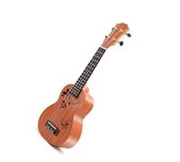 21 Inch Mahogany Ukulele Flower Ukelele Mini 4 Strings Guitar Hawaiian Travel Uku Musical Instrument