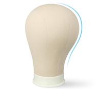 21 Inch Mannequin Head for Wig, Canvas Wig Head with Mount Hole, Manikin Head for Wig Making, Styling and Display, Head Contour More Realistic