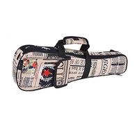 21 Inch Newspaper Pattern Ukelele Bag Case, Oxford Backpack with Double Adjustable Shoulder Strap and Front Pocket For Concert Uke