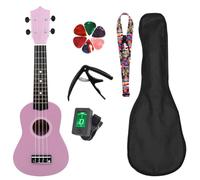 21 Inch Pink Basswood Ukulele Guitar Stringed Instruments Set With Case Accessories Ukelele for Beginner