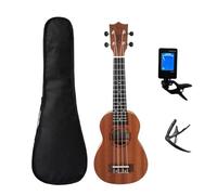 21 Inch Treble Spruce Mahogany Ukulele With Pineapple Design Ukelele Guitar With Bag Tuner Capo Ukulele Starter Kit(3)