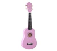 21 Inch Treble Ukulele Beginners Hawaii Four String Guitar + String + Pick Music Instrument Ukulele Starter Kit(Pink,A)