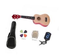 21 Inch Treble Ukulele Hawaii 4 String Guitar Tuner Pick Ukelele Bag Musical Instruments for Gifts Ukulele Starter Kit(Wood)